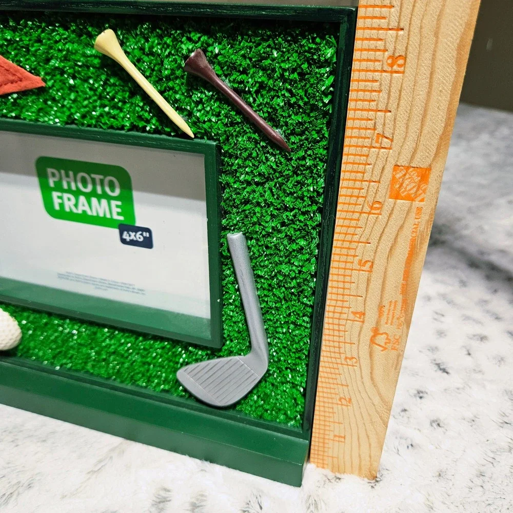 3D Golf Picture Frame 4x6 Preppy Gorpcore Sporty Decor Fathers Day Man Cave Turf